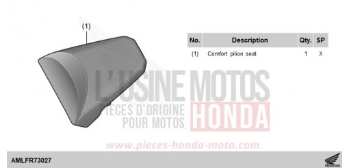 KIT,COMFORT PILLION SEAT *BLACK RED* NT1100DES de 2025